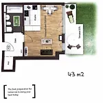 Bright New 43m2 With A Beautiful Garden